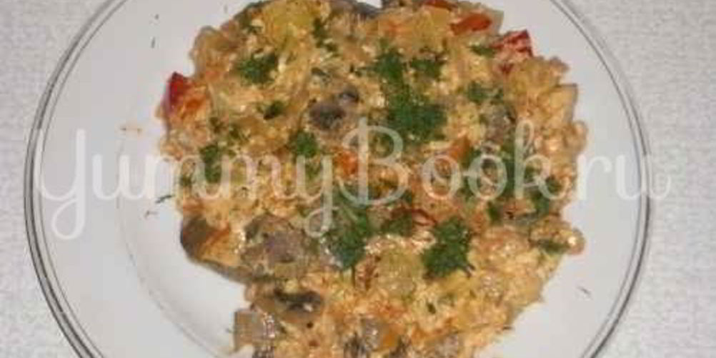 Рецепт рагу овощное с грибами и куриной печенью