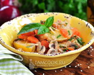 Рагу овощное с капустой и картошкой