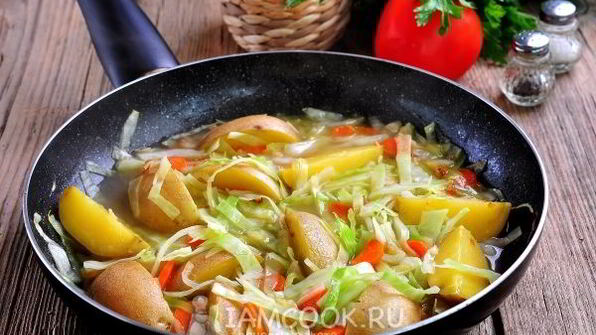 рагу овощное с капустой и картошкой