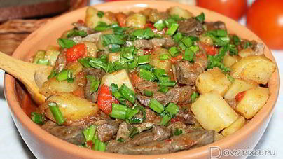 Рагу овощное с печенью индейки