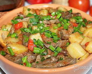 Рагу овощное с печенью индейки