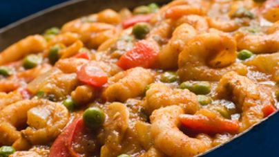 Рагу с креветками