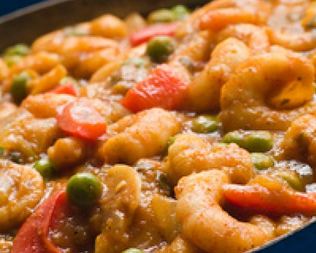 Рагу с креветками