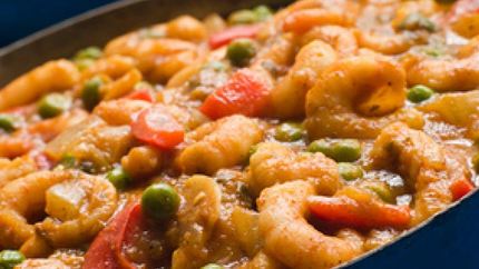 Рагу с креветками