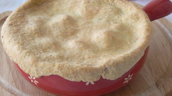 рагу с куриными сердцами под крышечкой