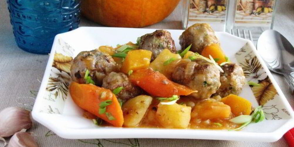 Рецепт рагу с мясными шариками