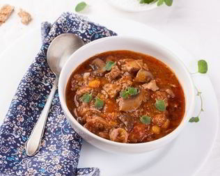 Рагу с телятиной по-средиземноморски