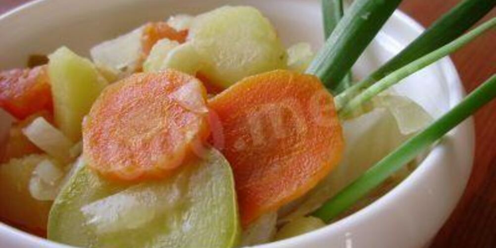 Рецепт рагу с яблоками и овощами