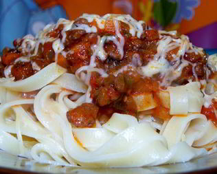 Тальятелле с рагу