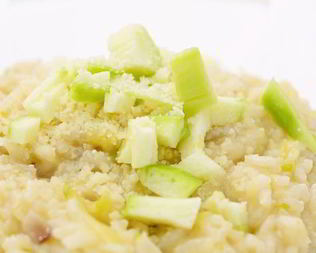 Овощное ризотто с сыром камамбер