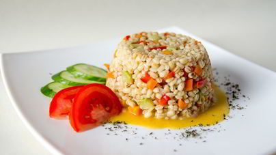 Ризотто из перловки с овощами