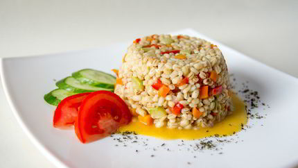 Ризотто из перловки с овощами