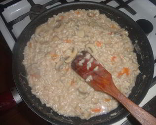 Ризотто с грибами и розмарином