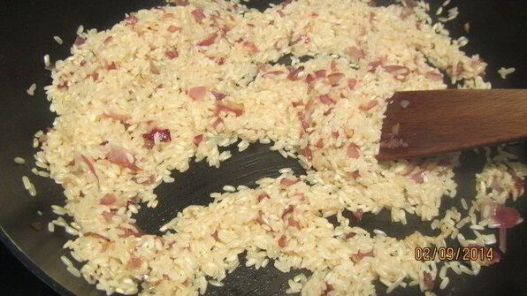 ризотто с креветками и ароматными травами