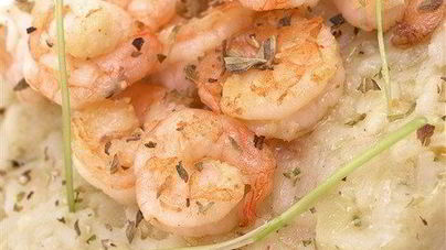 Ризотто с креветками и белым вином