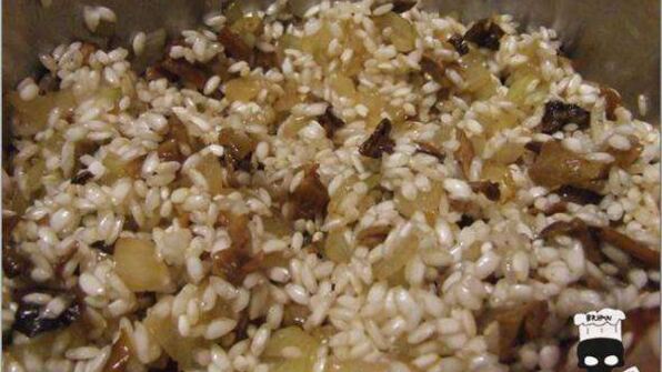 ризотто с куриной печенью