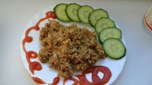 ризотто с курицей и грибами в мультиварке