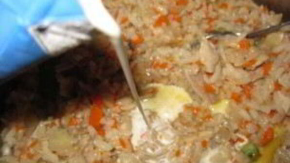 ризотто с курицей и овощами