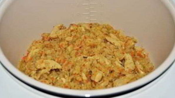 ризотто с курицей в мультиварке