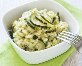 Ризотто с овощами и козьим сыром