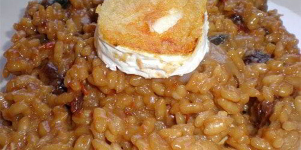 Рецепт ризотто с помидорами, козьим сыром и грибами