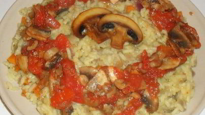 Ризотто с шампиньонами и сыром