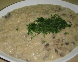 Ризотто с сыром и грибами