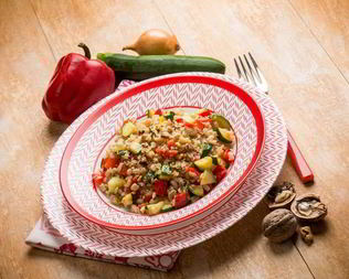 Ризотто с цуккини и перцем