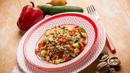 Ризотто с цуккини и перцем