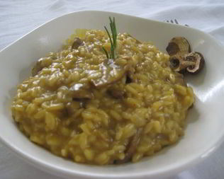 Ризотто с тыквой и белыми грибами