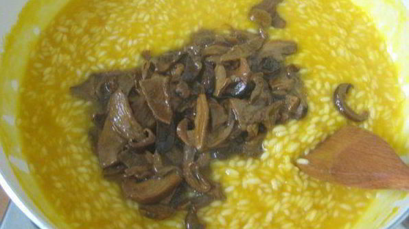 ризотто с тыквой и белыми грибами