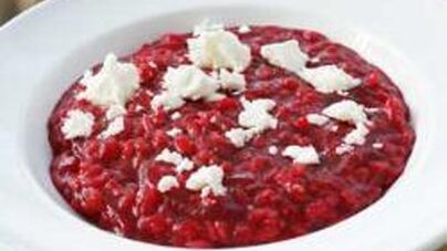 Ризотто со свеклой и фетой