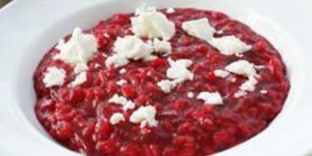 Рецепт ризотто со свеклой и фетой