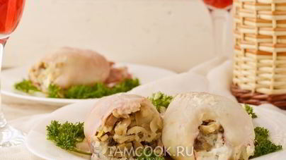 Фаршированные кальмары в духовке