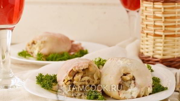 фаршированные кальмары в духовке