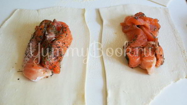 форель в слоеном тесте