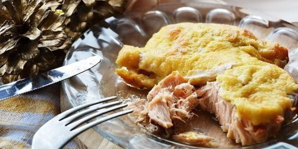 Рецепт горбуша под сыром