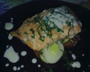 Горбуша с овощами