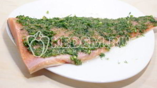 горбуша в духовке с лимоном и зеленью