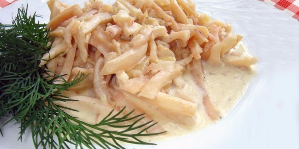 Рецепт кальмары в чесночном соусе