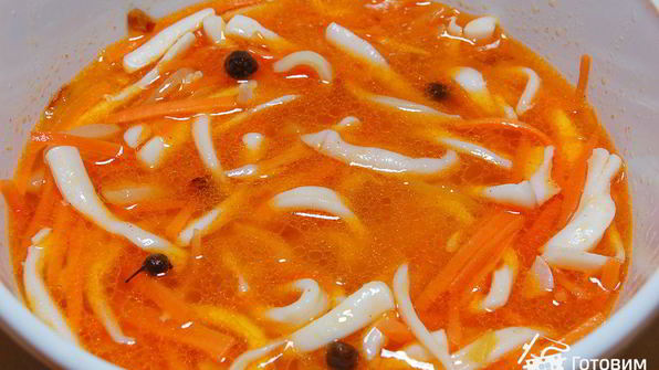 кальмары в маринаде