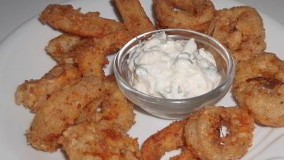 Кольца кальмаров в кляре