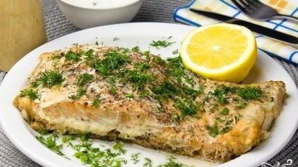 Красная рыба в микроволновке