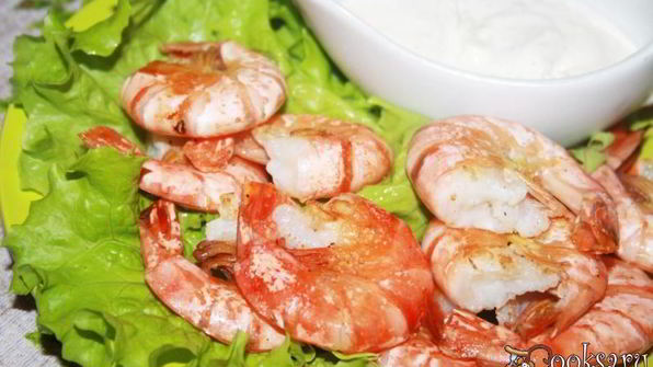 креветки-гриль с соусом тропикана