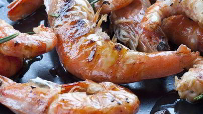 Креветки на гриле