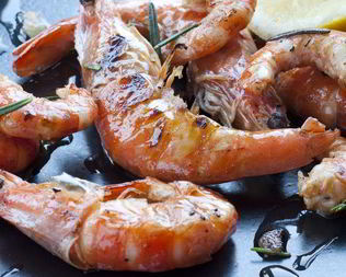 Креветки на гриле