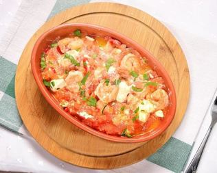 Креветки саганаки