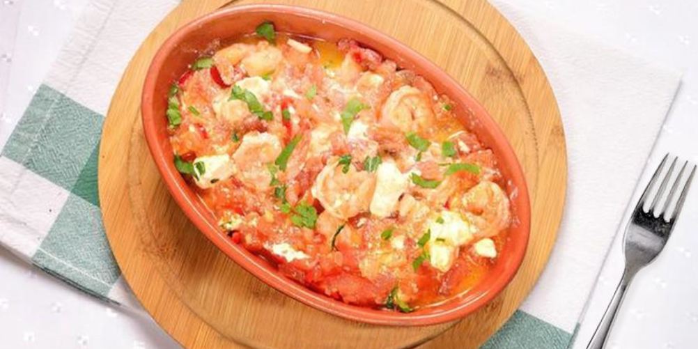 Рецепт креветки саганаки