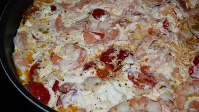 Креветки в сметанном соусе