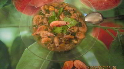 Креветки в вином соусе